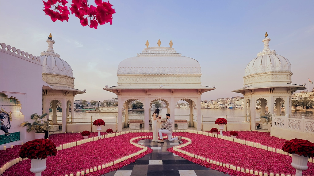 Proposal setup pre wedding shoot Udaipur